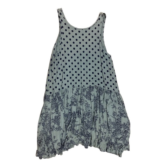 Feather Clothing Sleeveless Dress, Polka Dot/Floral Print Size 3 Bamboo/Cotton - Picture 6 of 10